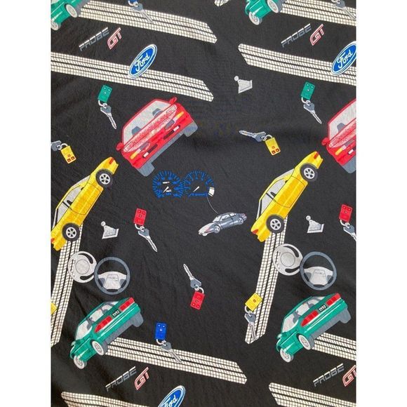 Vintage FORD MOTOR COMPANY Black Auto Car Print Silk 23" x 23" Square Scarf - Picture 7 of 11